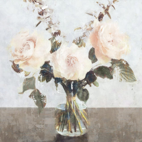 Euphoria Bouquet White Modern Wood Framed Art Print with Double Matting by Blue, Nina