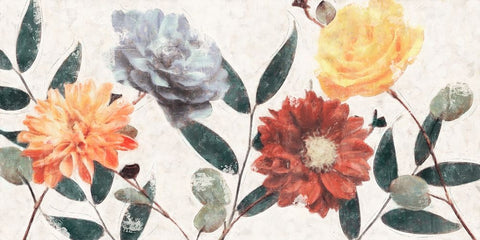 Summer Field Black Ornate Wood Framed Art Print with Double Matting by Blue, Nina