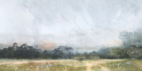 Sunset Trail White Modern Wood Framed Art Print with Double Matting by Blue, Nina