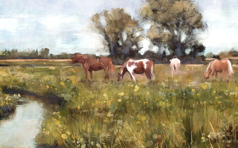 Lazy Day White Modern Wood Framed Art Print with Double Matting by Blue, Nina