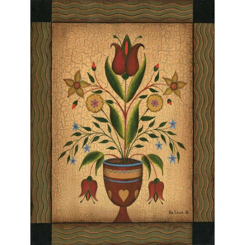 Floral II White Modern Wood Framed Art Print by Lewis, Kim