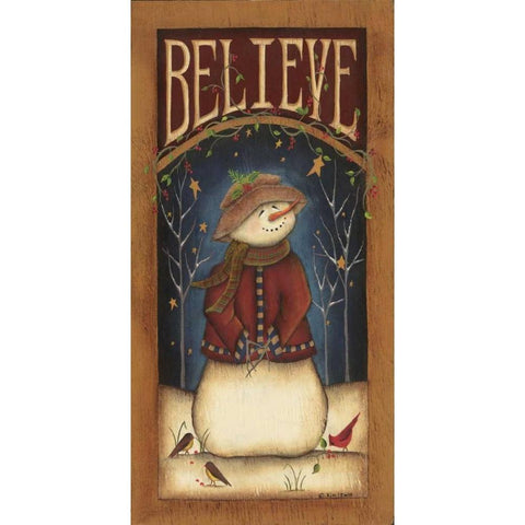 Believe Black Modern Wood Framed Art Print with Double Matting by Lewis, Kim