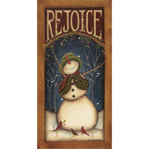 Rejoice Black Modern Wood Framed Art Print with Double Matting by Lewis, Kim