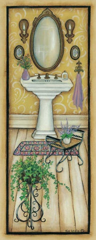 Purple Sink Black Ornate Wood Framed Art Print with Double Matting by Lewis, Kim