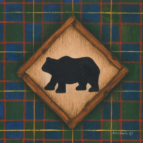 Bear White Modern Wood Framed Art Print by Lewis, Kim