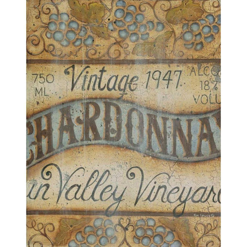 Valley Vineyard I Gold Ornate Wood Framed Art Print with Double Matting by Lewis, Kim