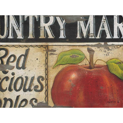 Country Market White Modern Wood Framed Art Print by Lewis, Kim