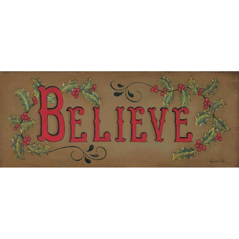 Believe White Modern Wood Framed Art Print by Lewis, Kim