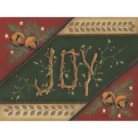 Joy Black Modern Wood Framed Art Print with Double Matting by Lewis, Kim