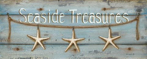 Seaside Treasures Black Ornate Wood Framed Art Print with Double Matting by Lewis, Kim