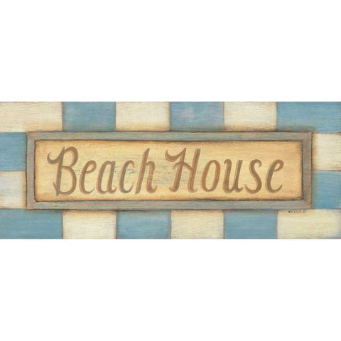 Beach House Gold Ornate Wood Framed Art Print with Double Matting by Lewis, Kim