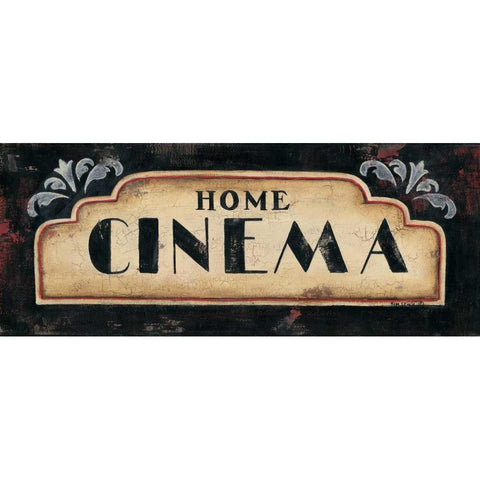 Cinema Black Modern Wood Framed Art Print with Double Matting by Lewis, Kim