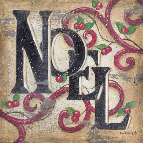 Noel White Modern Wood Framed Art Print by Lewis, Kim