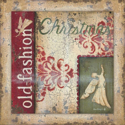 Christmas White Modern Wood Framed Art Print with Double Matting by Lewis, Kim