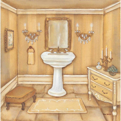 Warm Bath II Gold Ornate Wood Framed Art Print with Double Matting by Lewis, Kim