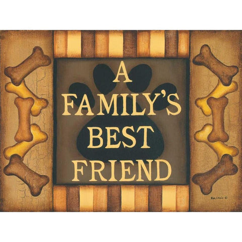 Best Friend Gold Ornate Wood Framed Art Print with Double Matting by Lewis, Kim