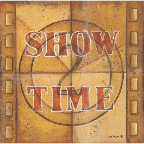 Show Time Black Modern Wood Framed Art Print with Double Matting by Lewis, Kim