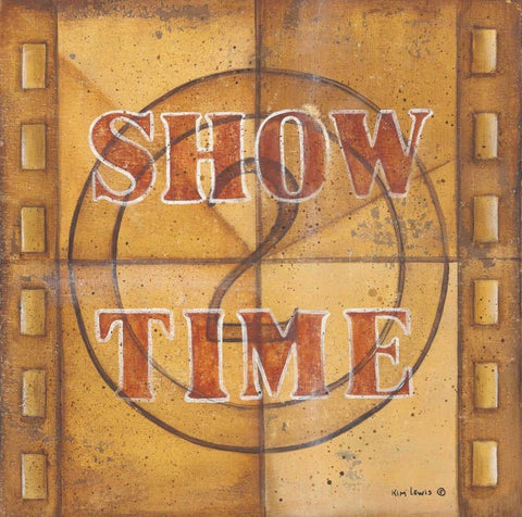 Show Time White Modern Wood Framed Art Print with Double Matting by Lewis, Kim