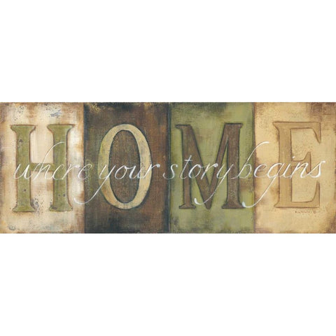 Home White Modern Wood Framed Art Print by Lewis, Kim