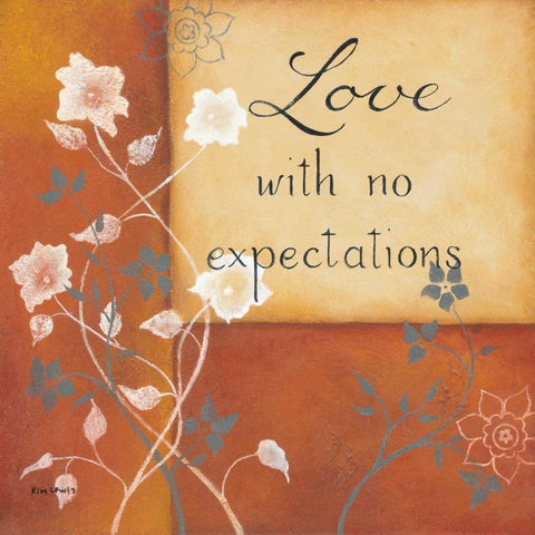 Expectations Black Modern Wood Framed Art Print with Double Matting by Lewis, Kim