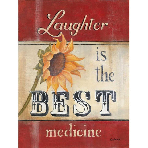 Laughter Gold Ornate Wood Framed Art Print with Double Matting by Lewis, Kim