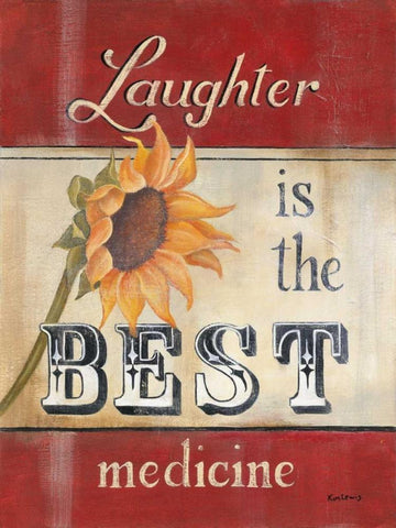 Laughter Black Ornate Wood Framed Art Print with Double Matting by Lewis, Kim