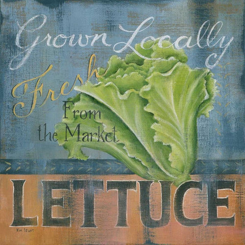 Lettuce White Modern Wood Framed Art Print by Lewis, Kim