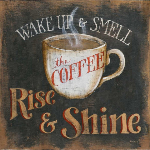 Rise and Shine Black Modern Wood Framed Art Print with Double Matting by Lewis, Kim