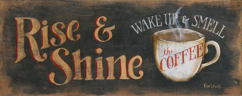 Rise and Shine Black Ornate Wood Framed Art Print with Double Matting by Lewis, Kim