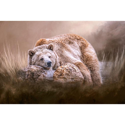 Just Not Feeling It Today Black Modern Wood Framed Art Print by Parker, Kelley