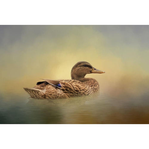 Mrs. Mallard Gold Ornate Wood Framed Art Print with Double Matting by Parker, Kelley