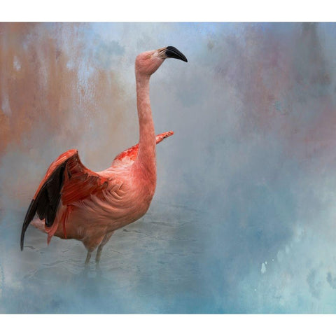 Water Dancer White Modern Wood Framed Art Print by Parker, Kelley