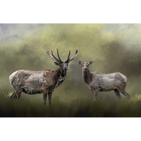 The Elks Gold Ornate Wood Framed Art Print with Double Matting by Parker, Kelley