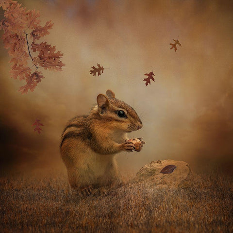 Autumn Provisions Gold Ornate Wood Framed Art Print with Double Matting by Parker, Kelley