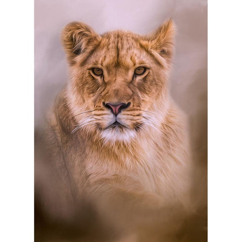 Dignity White Modern Wood Framed Art Print by Parker, Kelley