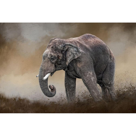 Ancient Guardian Black Modern Wood Framed Art Print by Parker, Kelley