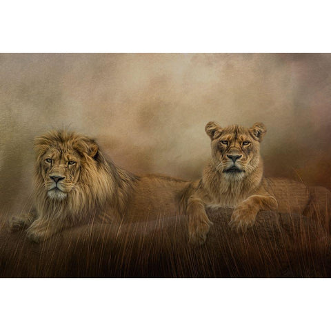 Royal Couple Gold Ornate Wood Framed Art Print with Double Matting by Parker, Kelley