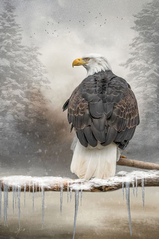 Winter Survivor White Modern Wood Framed Art Print with Double Matting by Parker, Kelley