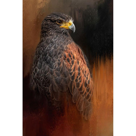 The Hunter Black Modern Wood Framed Art Print by Parker, Kelley