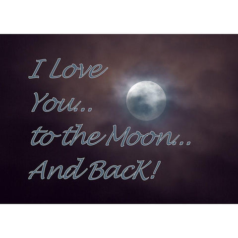 Moon and Back Black Modern Wood Framed Art Print with Double Matting by McFerrin, Larry