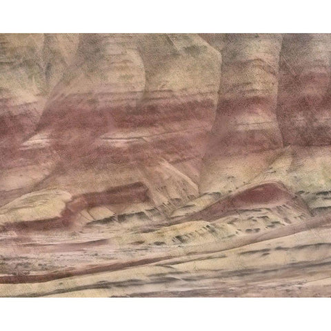 Painted Hills White Modern Wood Framed Art Print by McFerrin, Larry