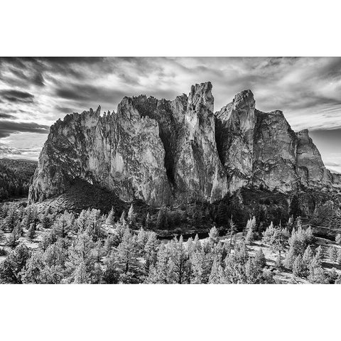Smith Rock Gold Ornate Wood Framed Art Print with Double Matting by McFerrin, Larry
