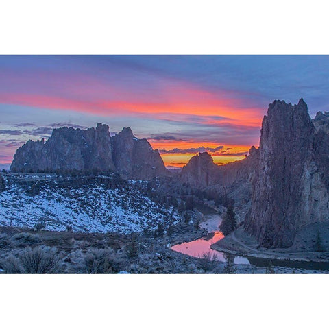 Smith Rock II Black Modern Wood Framed Art Print by McFerrin, Larry