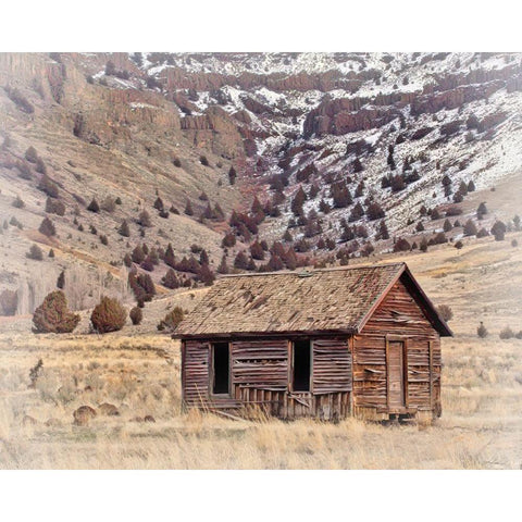 Old Line Shack Gold Ornate Wood Framed Art Print with Double Matting by McFerrin, Larry