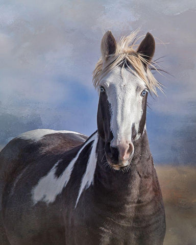 Renegade White Modern Wood Framed Art Print with Double Matting by McFerrin, Larry