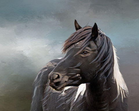 Domino White Modern Wood Framed Art Print with Double Matting by McFerrin, Larry