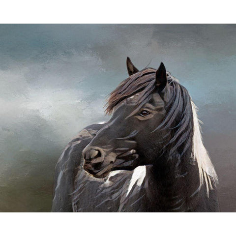 Domino Black Modern Wood Framed Art Print by McFerrin, Larry