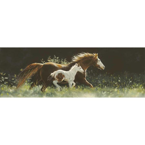 Keeping Up With Mother Black Modern Wood Framed Art Print with Double Matting by Harrison, Lesley