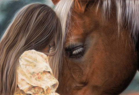 In Their Own World White Modern Wood Framed Art Print with Double Matting by Harrison, Lesley