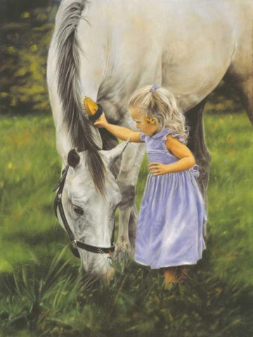 Grace and the Grey White Modern Wood Framed Art Print with Double Matting by Harrison, Lesley